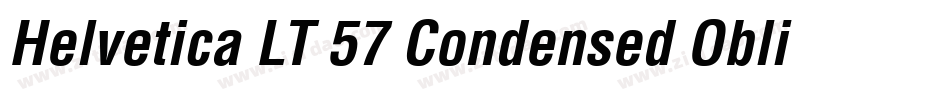 Helvetica LT 57 Condensed Oblique字体转换